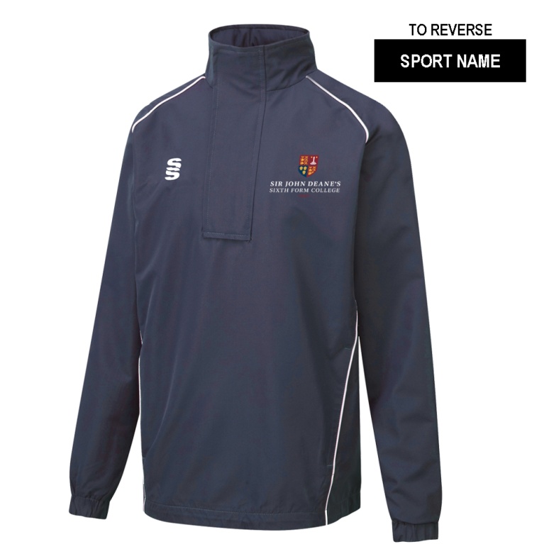 Dual Curve 1/4 Zip Rain Jacket : Navy